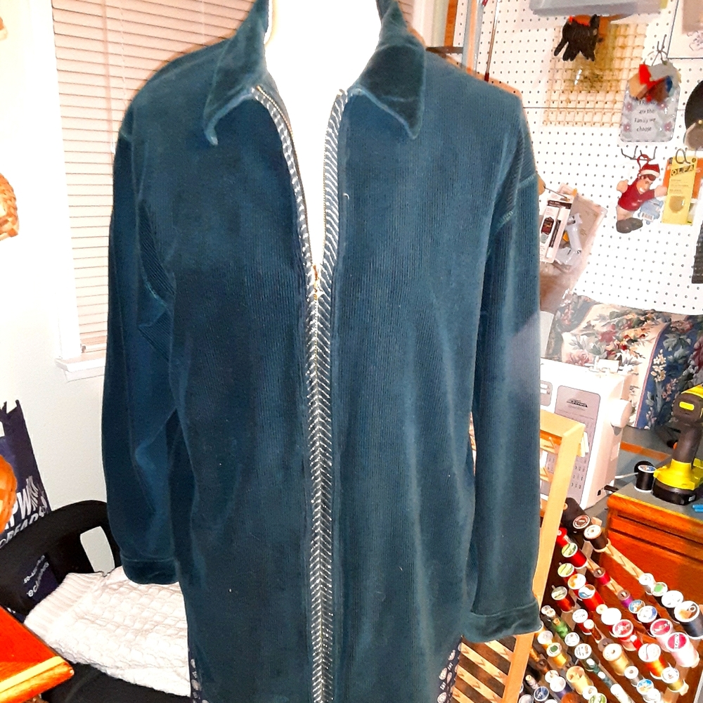 Molto Fino zip front corduroy sweater